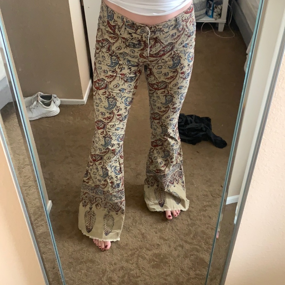 Paisley flare pants